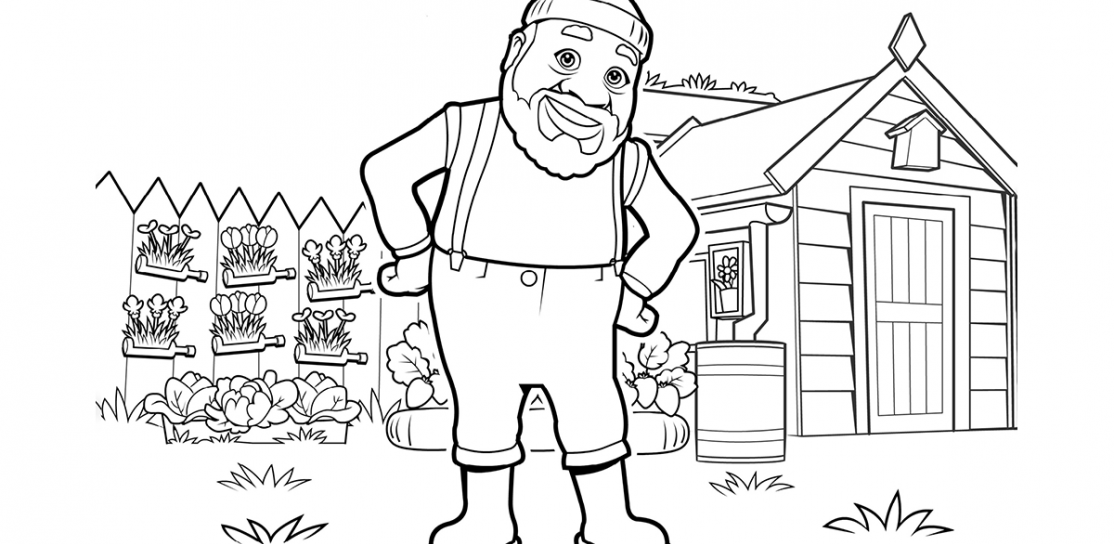 Kolorowanka Staś i fajna babcia