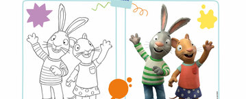 Pola i Piotruś kolorowanka