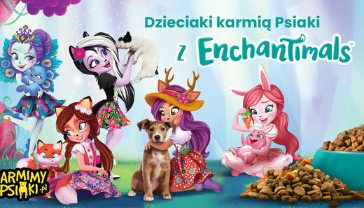 Dzieciaki karmią Psiaki z Enchantimals