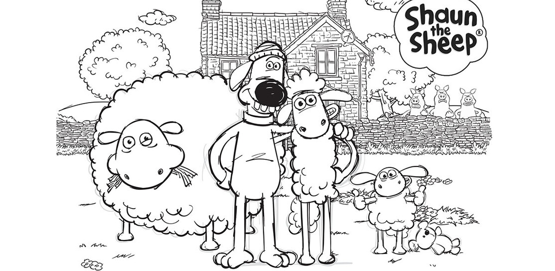 Kolorowanka Baranek Shaun