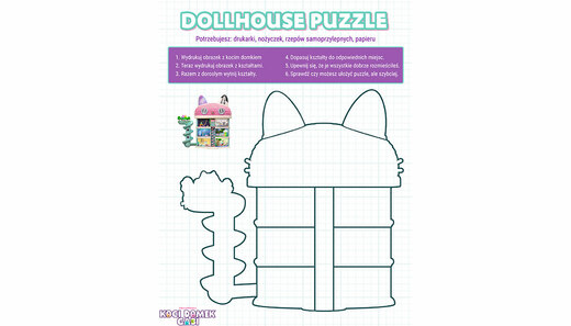 Puzzle Koci Domek Gaby