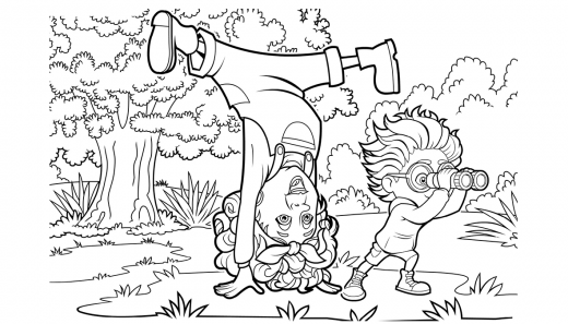 Kolorowanka Staś i fajna babcia