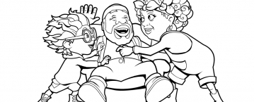 Kolorowanka Staś i fajna babcia