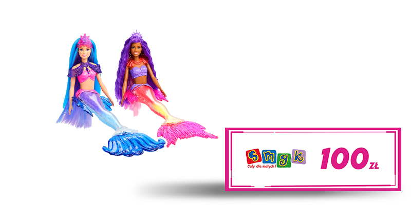 Nagroda - HHG52 Barbie Syrenka Malibu Lalka filmowa + HHG53 Barbie Syrenka Brooklyn Lalka filmowa